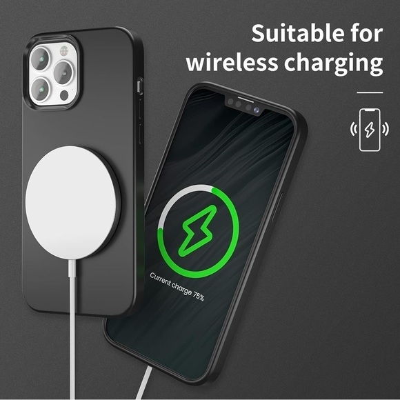 iPhone 13 Pro Max Silicone Case, Slim Shockproof Cover, 6.7 inch - Black - Picture 7 of 8